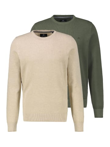 Lerros Pullover Basic in Beige / grün