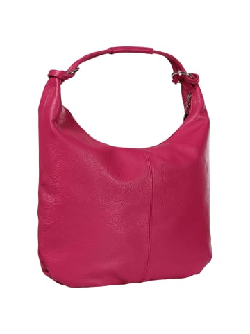 Toscanto Leder Schultertasche Toscanto Tasche pink, fuchsia ca. 45cm