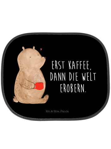 Mr. & Mrs. Panda Hitzeschutz Auto Bär Kaffee mit Spruch in Schwarz