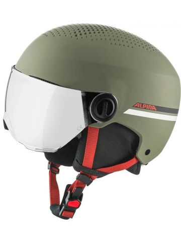 Alpina Skihelm mit Visier in grün