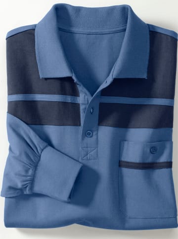 Sieh an! Poloshirt in hellblau-marine