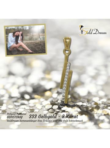 GoldDream Anhänger Gold 333 Gelbgold - 8 Karat Line Kettenanhänger