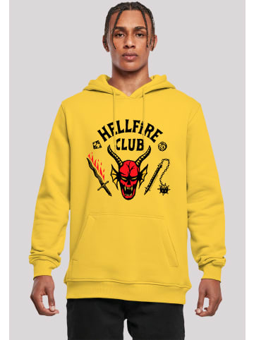 F4NT4STIC Hoodie Stranger Things Hellfire Club Netflix TV Series in taxi yellow