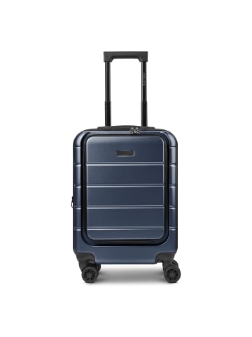 Police Dublin 4 Rollen Kabinentrolley S 54 cm Laptopfach mit Dehnfalte in dark blue