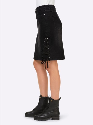 Heine Jeans-Rock in schwarz