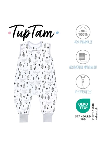 TupTam Babyschlafsack mit Beinen Unwattiert in schwarz/grau