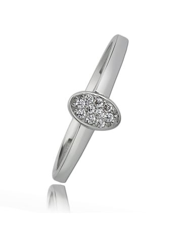 BALIA 333 Weißgold - 8 Karat Damen Ringe Oval weißgold Fingerring 60 (19,1)
