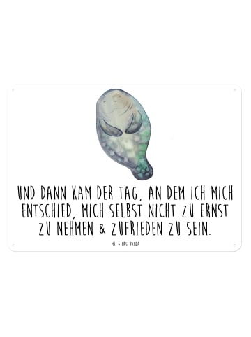 Mr. & Mrs. Panda Wandbild Seekuh Happy mit Spruch in Weiß