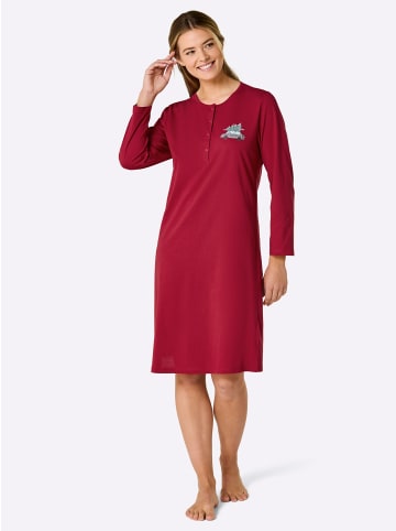 Comtessa Sleepshirt in rot-anthrazit