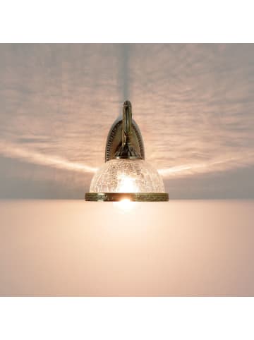 Licht-Erlebnisse Wandlampe (B)16 x (H)21 cm in Messing Klar