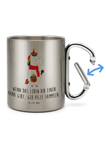 Mr. & Mrs. Panda Becher Einhorn Pilz mit Spruch in Silber