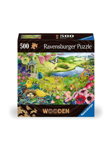 Ravensburger Puzzle 500 Teile WOODEN Puzzle - Wilder Garten - Holzpuzzle für Erwachsene mit 500 Teilen Ab 14 Jahre in bunt