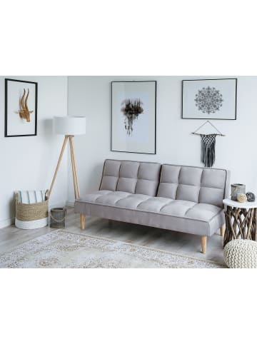 Beliani 3-Sitzer Sofa SILJAN in Grau/Braun - (W) 177 x (H) 80 x (L) 80 cm