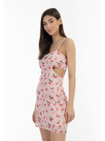 myMo Damen Minikleid in Rosa Mehrfarbig