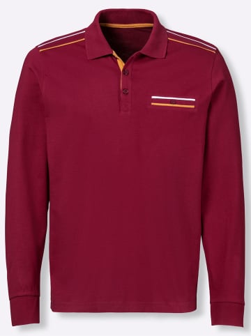 Sieh an! Poloshirt in dunkelrot