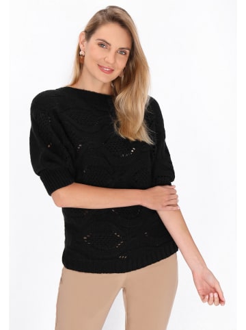 Usha Women Sweater in black melange