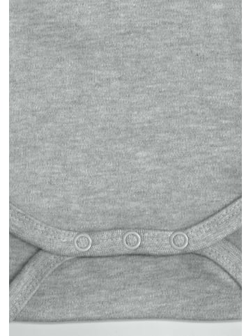 Logoshirt Baby-Body Harry Potter - Hogwarts Logo Black in grau-meliert