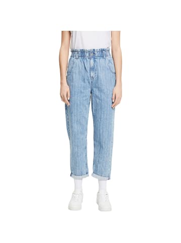 edc by esprit Paperbag-Jeans mit Nadelstreifen in Hellblau