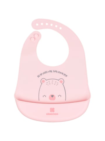 Kikkaboo Babylatz Bear with me Silikon in rosa