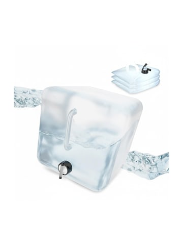 relaxdays 4 x Wasserkanister in Transparent/ Schwarz - 20 Liter