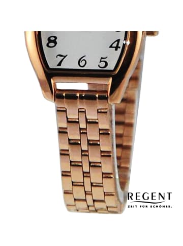 Regent Armbanduhr Regent Metallarmband rosegold extra groß (ca. 23x30mm)