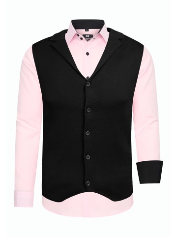 Rusty Neal Hemd mit Weste 2er Set in Rosa