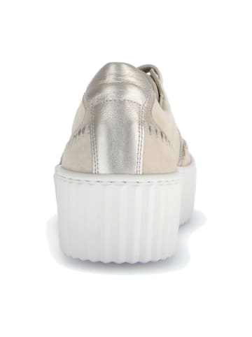 Gabor Plateau Schnürschuhe in Beige