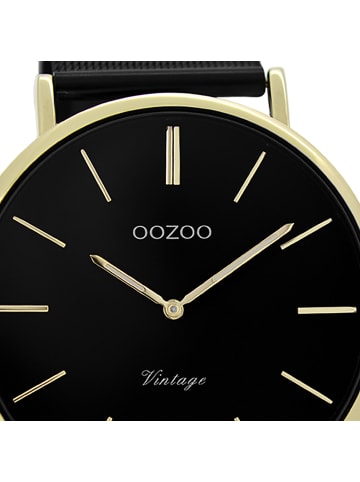 Oozoo Analog-Armbanduhr Oozoo Vintage Series schwarz groß (ca. 40mm)