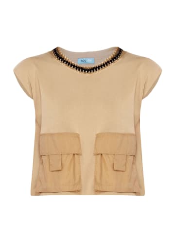 TOOCHE Top "Taschen Top" in beige