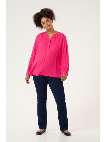 KAFFE curve Langarm-Bluse KCmille Loose fit in Raspberry