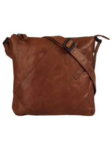 SPIKES & SPARROW Umhängetasche echt Leder in cognac