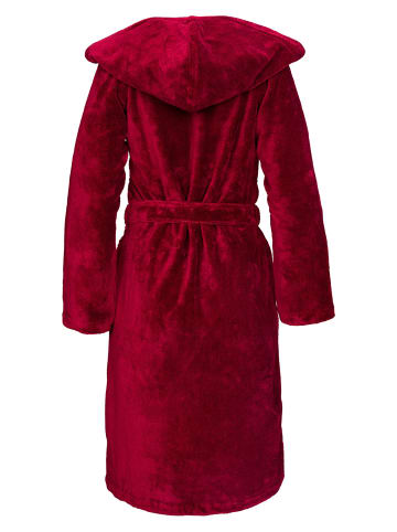 Vossen Bademantel mit Kapuze in burgundy
