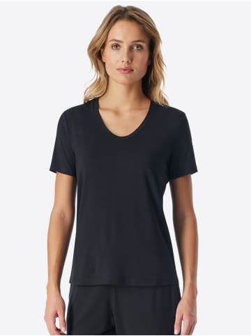 Schiesser Pyjamaoberteil Mix Relax in Schwarz