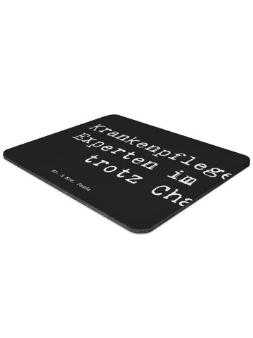 Mr. & Mrs. Panda Mouse Pad Spruch Krankenpflegehelfer Lächeln mi... in Schwarz
