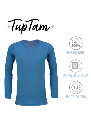 TupTam Kinder Unisex Unterhemd Langarm 3er Pack in blau/schwarz