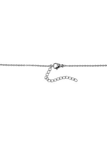 Adeliás Unisex Halskette mit Anhänger – Buchstabe S aus Edelstahl in silber