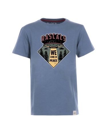 Band of Rascals T-Shirts " We Come In Peace " in dove-blue