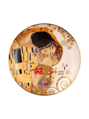 Goebel Wandteller " Gustav Klimt Der Kuss " in Beige Gold