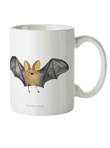 Mr. & Mrs. Panda Plastikbecher Fledermaus Flügel ohne Spruch in Weiß