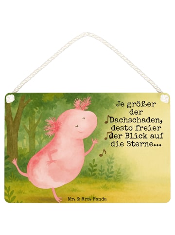 Mr. & Mrs. Panda Deko Schild Axolotl Tanzen Design mit Spruch in Weiß