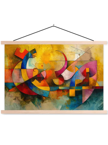 MuchoWow Lehrtafel / Wandbehang Gelb