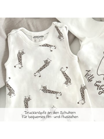 Jacky 2-tlg. Set Strampler & Shirt - Giraffe in weiss,braun