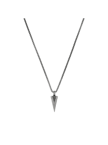 Amor Kette mit Anhänger Edelstahl, IP Antique Silber in Silber