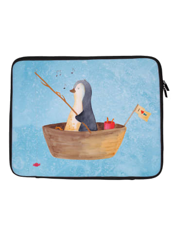 Mr. & Mrs. Panda Notebook Tasche Pinguin Angelboot ohne Spruch in Eisblau