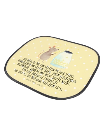 Mr. & Mrs. Panda Auto Sonnenschutz Maus Sterne mit Spruch in Gelb Pastell