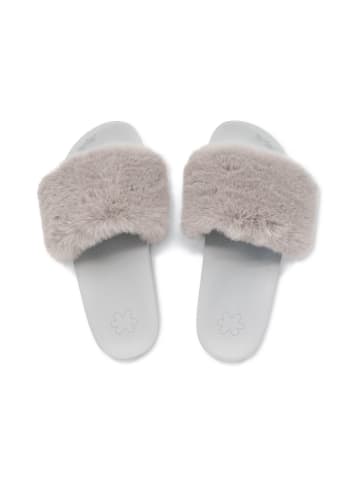 Flip Flop Hausschuh "pool*furry" in lt.grey