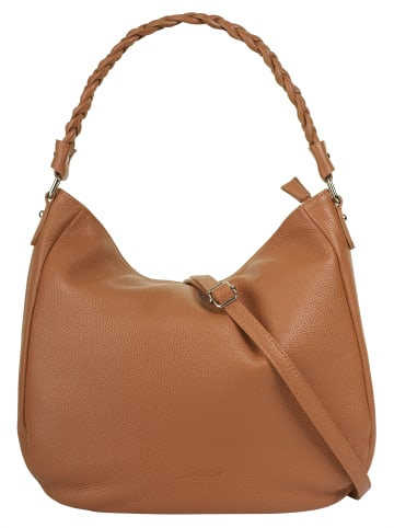 Samantha Look Handtasche echt Leder in cognac