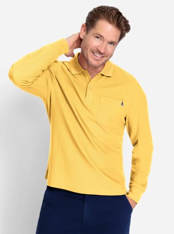 WITT WEIDEN Langarm-Poloshirt in gelb