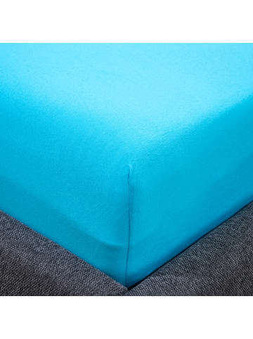 Traumschloss Premium Edel-Jersey Spannbettlaken in türkis