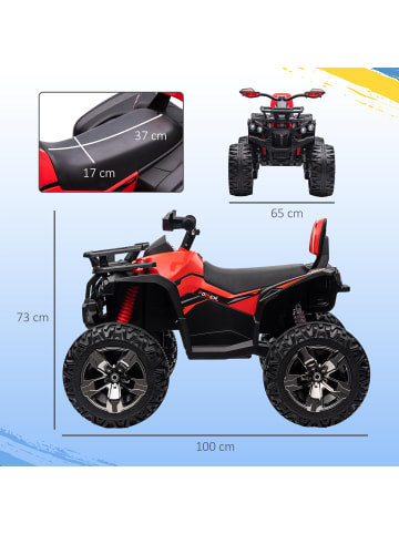 HOMCOM Kinder Elektrofahrzeug in Rot 100L x 65B x 73H cm